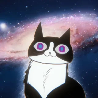 🐈‍⬛️ emoji ─ ·(🐈‍⬛️)· 𝐀𝗓𝗎𝗅  @enliar · ─ Telegram sticker 16 of 70