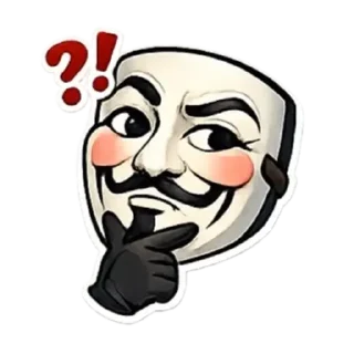 🤔 emoji Anonymous Mask Stickers | Sticker Lab | Стикеры Telegram Telegram sticker 5 of 9