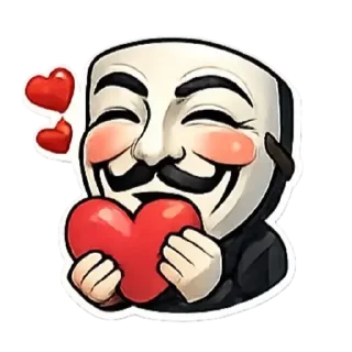 Sticker from Anonymous Mask Stickers | Sticker Lab | Стикеры Telegram