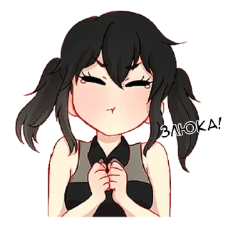 👿 emoji Послушная девочка @tg_sticks Telegram sticker 7 of 40