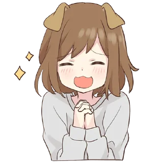 🤩 emoji Dog Girl @jp_stickers Telegram sticker 20 of 41