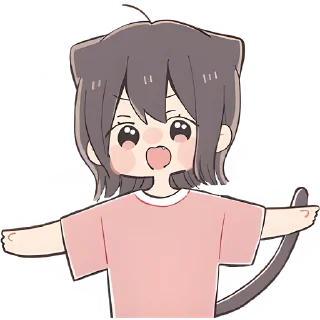🥹 emoji Анимешная девочка @Nyasticks Telegram sticker 2 of 42
