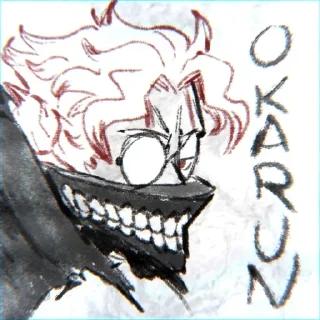 😑 emoji Okarun @Seledmen Telegram sticker 6 of 38