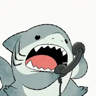📞 emoji Jeff the land shark Telegram sticker 23 of 40