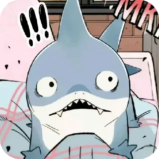 😲 emoji Jeff the land shark Telegram sticker 21 of 40
