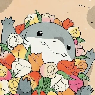 🌷 emoji Jeff the land shark Telegram sticker 24 of 40