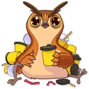 ☕ emoji Freelance Owl Telegram sticker 21 of 40