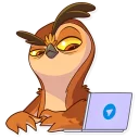 🤔 emoji Freelance Owl Telegram sticker 19 of 40
