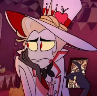 😓 emoji Lucifer//Hazbin hotel Telegram sticker 9 of 120