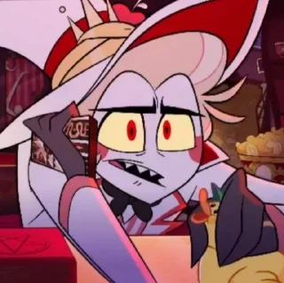 😶 emoji Lucifer//Hazbin hotel Telegram sticker 22 of 120