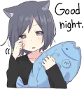 😴 emoji cat girl and dog girl Telegram sticker 12 of 120