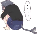 😦 emoji cat girl and dog girl Telegram sticker 15 of 120