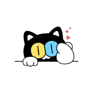 Sticker from black cat