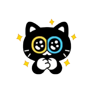 Sticker from black cat