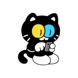 Sticker from black cat