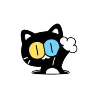 Sticker from black cat