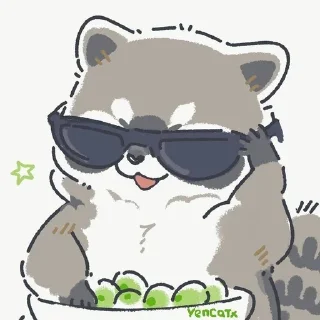 😎 emoji енотов иванович Telegram sticker 14 of 54