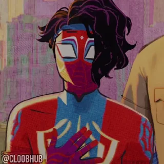 😊 emoji @CLOOBHUB ⌥ SPIDER-VERSE ЧЕЛОВЕК-ПАУК СТИКЕРЫ ТГ Telegram sticker 2 of 25