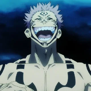 😂 emoji Sukuna  @anime_sticks Telegram sticker 15 of 25