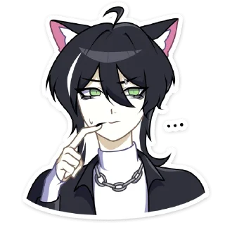 😶 emoji Рен '@KatShiStickers' Telegram sticker 8 of 48