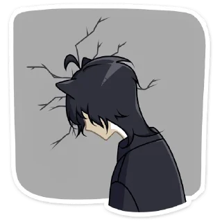 😖 emoji Рен '@KatShiStickers' Telegram sticker 21 of 48