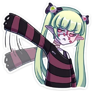 👋 emoji Зомбяка '@KatShiStickers' Telegram sticker 20 of 48