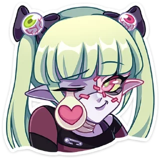 😉 emoji Зомбяка '@KatShiStickers' Telegram sticker 17 of 48