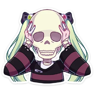 💀 emoji Зомбяка '@KatShiStickers' Telegram sticker 12 of 48