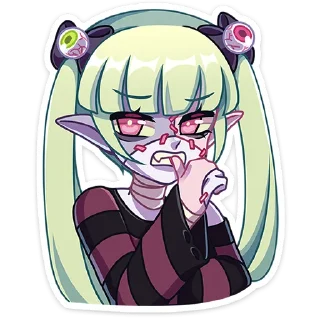 😬 emoji Зомбяка '@KatShiStickers' Telegram sticker 15 of 48