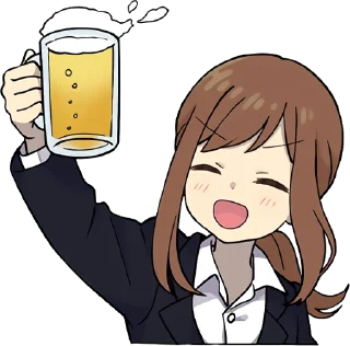 🍺 emoji Adult Girl @jp_stickers Telegram sticker 20 of 40