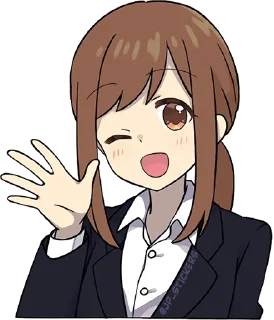 👋 emoji Adult Girl @jp_stickers Telegram sticker 3 of 40