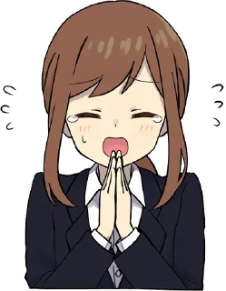 🙏 emoji Adult Girl @jp_stickers Telegram sticker 14 of 40