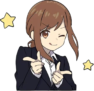 😜 emoji Adult Girl @jp_stickers Telegram sticker 10 of 40