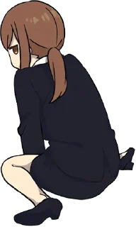 😒 emoji Adult Girl @jp_stickers Telegram sticker 19 of 40