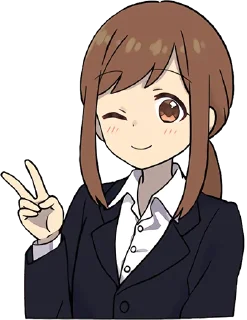 ✌️ emoji Adult Girl @jp_stickers Telegram sticker 9 of 40