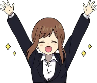 🙌 emoji Adult Girl @jp_stickers Telegram sticker 23 of 40