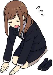 🙇 emoji Adult Girl @jp_stickers Telegram sticker 15 of 40