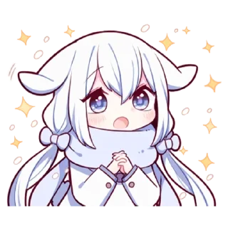 😍 emoji Белая-зайка @tg_sticks Telegram sticker 15 of 39