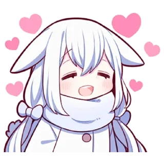 😄 emoji Белая-зайка @tg_sticks Telegram sticker 18 of 39