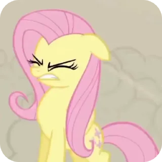 😤 emoji fluttershy 🍓 :: @mlll1p Telegram sticker 15 of 55