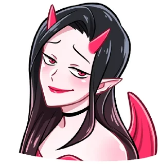 😏 emoji Дьяволица без надписей @TgSticker Telegram sticker 9 of 48