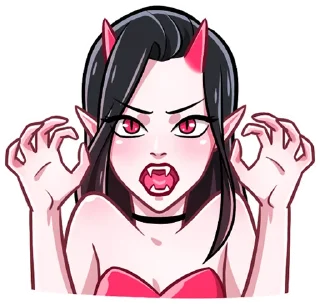 👻 emoji Дьяволица без надписей @TgSticker Telegram sticker 16 of 48