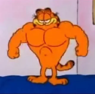 💪 emoji garfield Telegram sticker 2 of 82