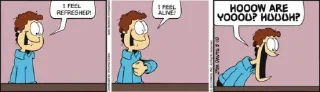 Sticker from Garfield minus Garfield