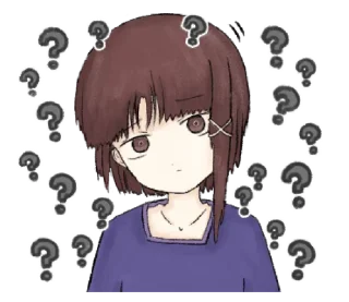 ❔ emoji @dangokimochi LainTTL Telegram sticker 19 of 38