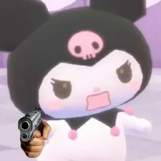 😡 emoji kuromi for my lovely!! Telegram sticker 22 of 71