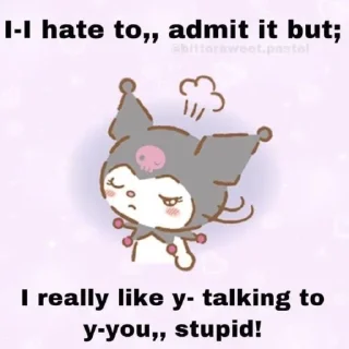 ❤ emoji kuromi for my lovely!! Telegram sticker 7 of 71