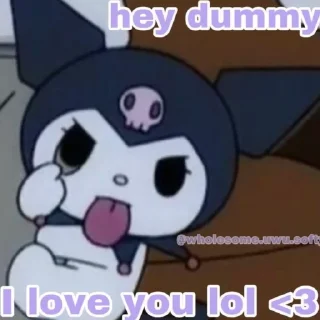 🥰 emoji kuromi for my lovely!! Telegram sticker 4 of 71