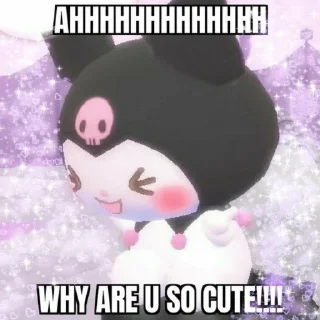 😍 emoji kuromi for my lovely!! Telegram sticker 10 of 71