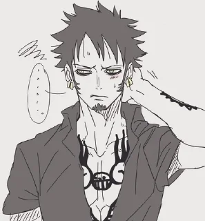😳 emoji Trafalgar D. Water Law Telegram sticker 24 of 73